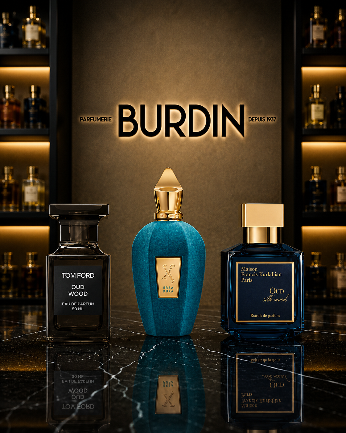 ニッチセット - ウード・ウッド、エルバ・プーラ、ウード・シルク・ムード(各100ml)